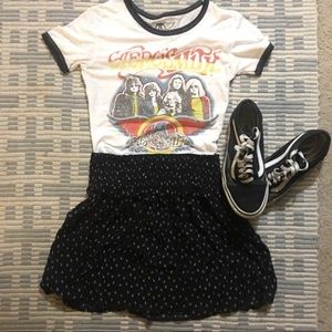 Smocked waisted mini skirt